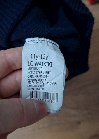 LC Waikiki Lacivert V Yaka Kolsuz Örme Keten Süveter