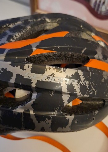 Yılan Desenli Turuncu Biker Kask - Görsel 3