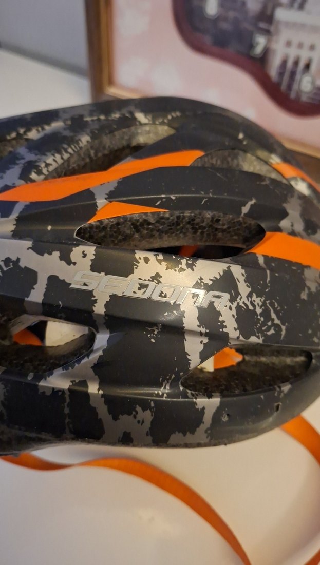 Yılan Desenli Turuncu Biker Kask - Görsel 3