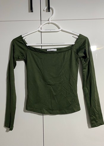 Bershka Uzun Kollu Kayik Yaka Bluz