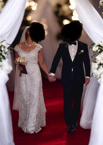 Zarif İşlemeli Özel Dikim Gelinlik - Görsel 3