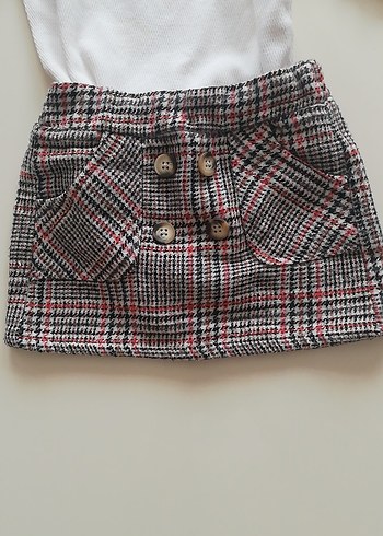 1,5 Yaş Beden Zıbınlı uzun kol bady ve mini boy etek