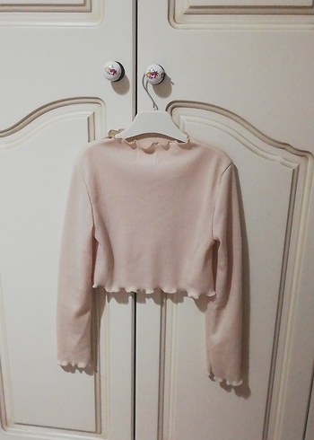 Koton Kids Kız Çocuk Bej ince Fırfırlı crop