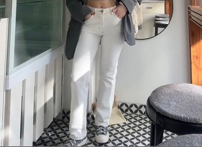 pull&bear beyaz jean