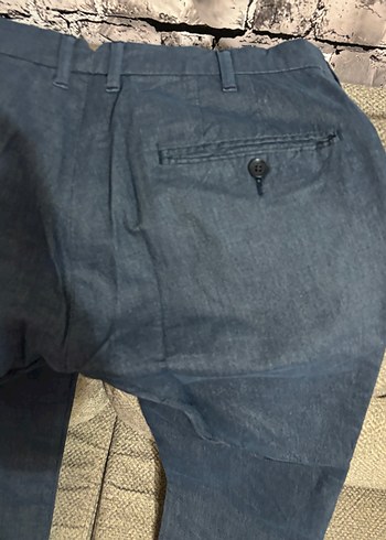 Erkek Mavi Denim Kemerli Pantolon - Görsel 5