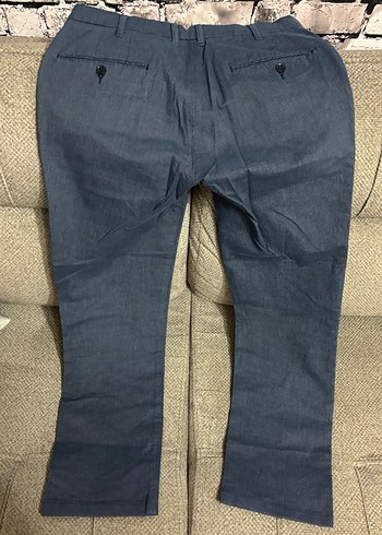 Erkek Mavi Denim Kemerli Pantolon - Görsel 4
