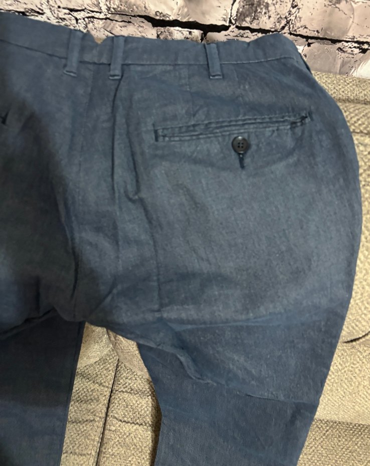 Erkek Mavi Denim Kemerli Pantolon - Görsel 5