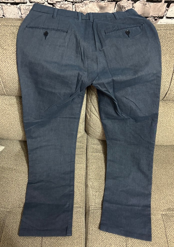Erkek Mavi Denim Kemerli Pantolon - Görsel 4