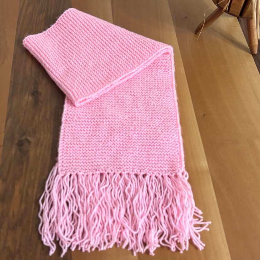 Pembe Örgü Kadın Şal Püsküllü
Atkı - Görsel 2