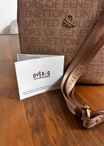 Kahverengi Deri Baskılı Kadın Çapraz Çanta - Görsel 4