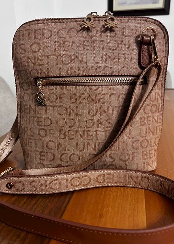 Kahverengi Deri Baskılı Kadın Çapraz Çanta - Görsel 5