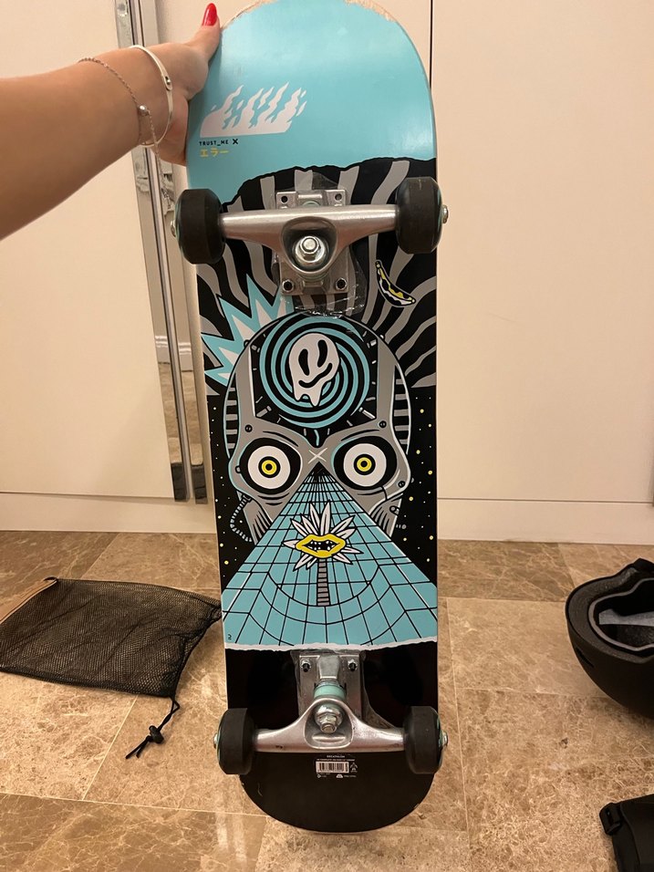 Kaykay Seti ve Koruyucu Ekipmanlar Mavi Desenli - Görsel 5