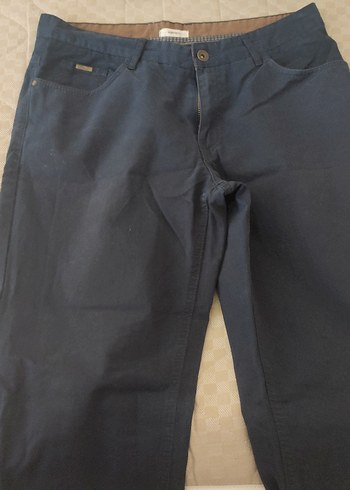 Erkek Lacivert Kemerli Regular Fit Kot Pantolon