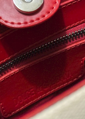 Dolce & Gabbana Kırmızı Baskılı Fermuarlı Kadın Çanta