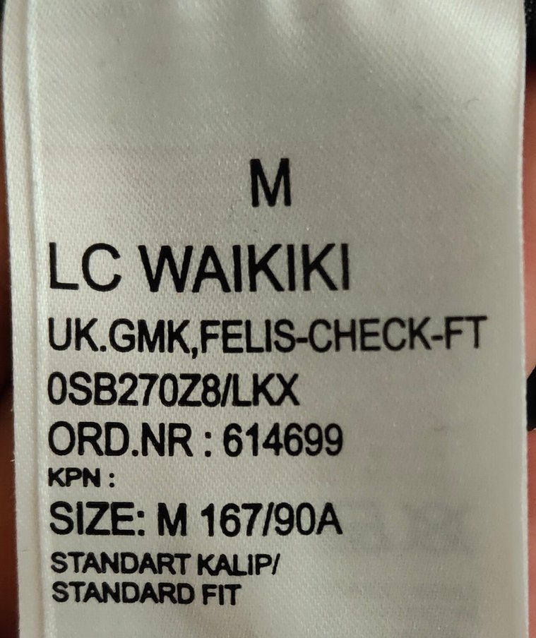 Kadın Gri Kareli Pamuklu Uzun Kollu Gömlek - Görsel 3