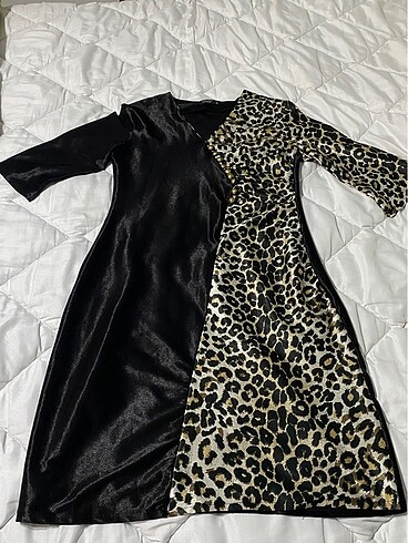 leopar şık elbise