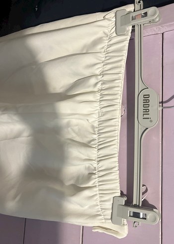 Beyaz Pilili Midi Kumaş Pantolon - Görsel 6