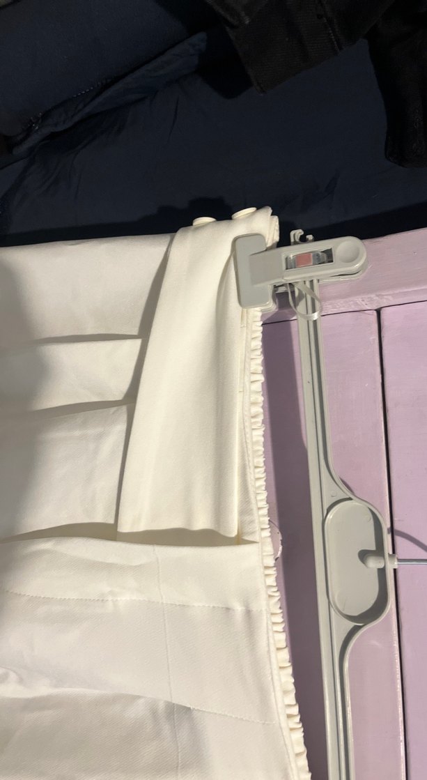 Beyaz Pilili Midi Kumaş Pantolon - Görsel 2