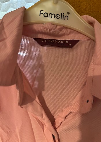 Uzun Kollu Pembe Kadın Gömlek - Görsel 3