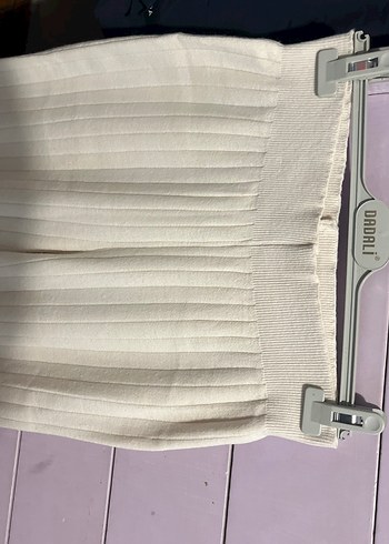 Bej Pilili Keten Kadın Pantolon - Görsel 4