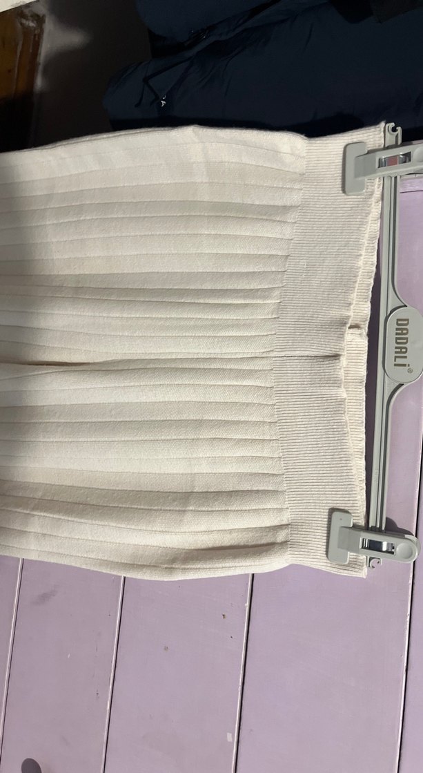 Bej Pilili Keten Kadın Pantolon - Görsel 4