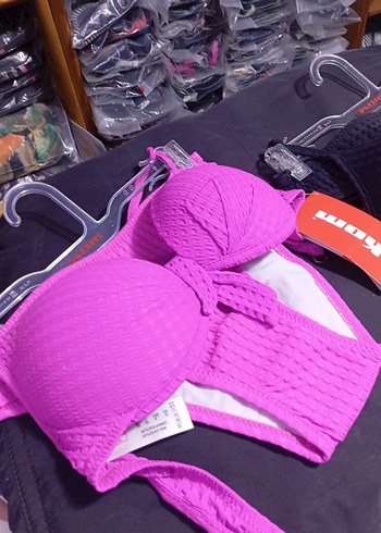 Pembe Strappy Mini Bikini takim