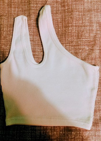 Diğer Beyaz Straplez Kadın Crop Top