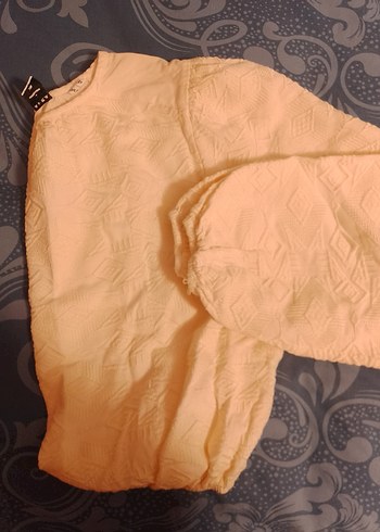 Koton Bej Kadın Keten Bluz, Volan Detaylı, Salaş Kesim