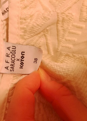38 Beden Bej Kadın Keten Bluz, Volan Detaylı, Salaş Kesim
