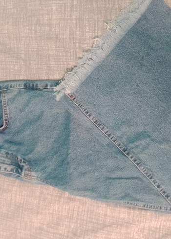 m Beden YMR Düğmeli Mavi Kadın Denim Pantolon
