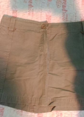 Düğmeli Bej Midi Kadın Etek - Görsel 2