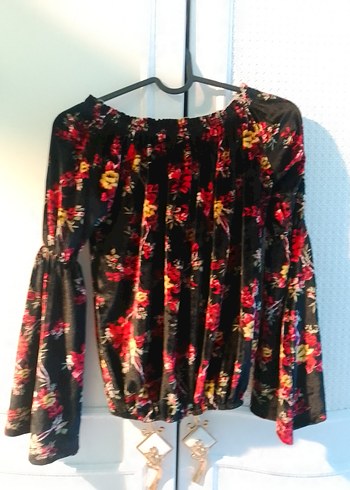 Çiçek Desenli Uzun Kollu Bohem Bluz - Görsel 2