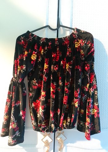 Çiçek Desenli Uzun Kollu Bohem Bluz - Görsel 3