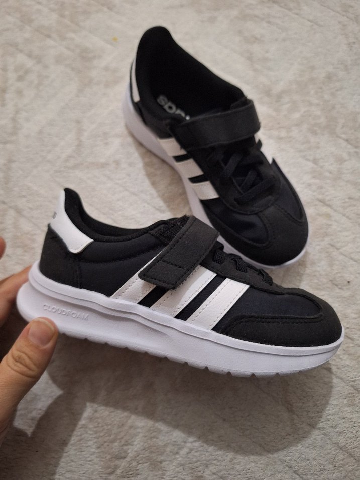 Siyah kiz Çocuk Spor Ayakkabı Velcro - Görsel 2