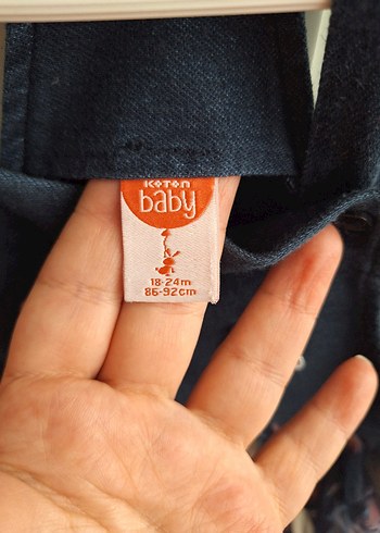 Kız Çocuk Lacivert Denim Elbise - Görsel 3