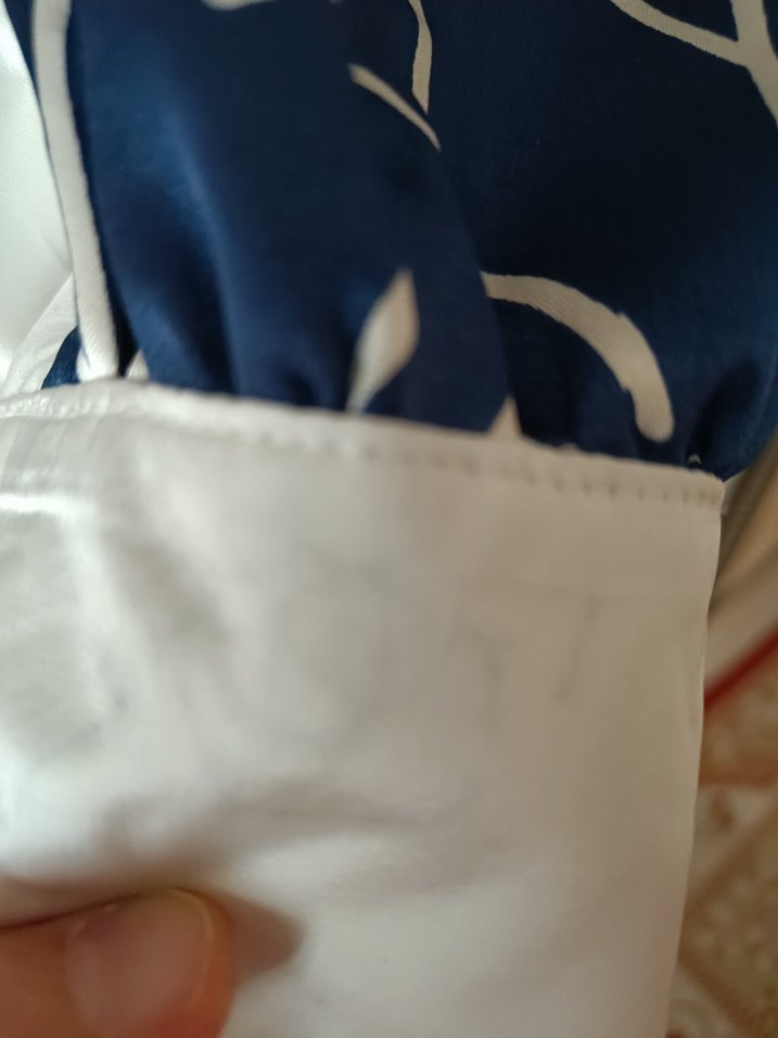 Lacivert Beyaz Desenli Uzun Kollu Tunik - Görsel 4