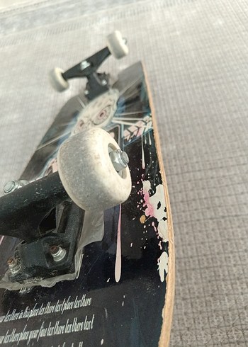 Grunge Punk Desenli Gri Kaykay - Görsel 8