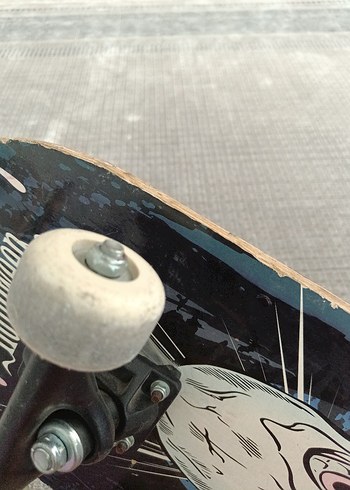 Grunge Punk Desenli Gri Kaykay - Görsel 5