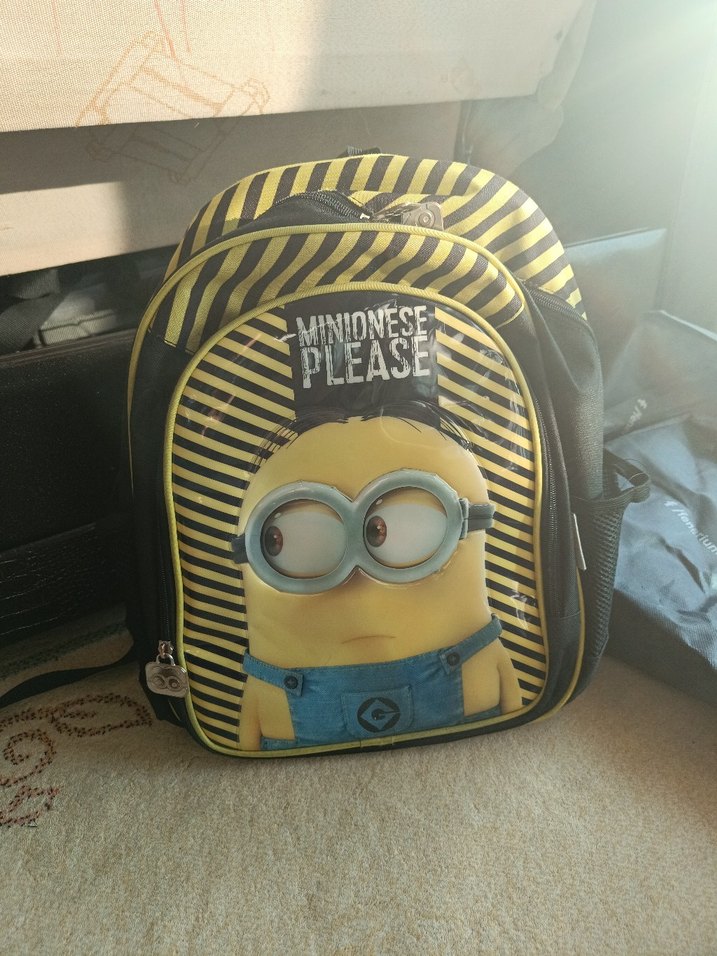 Sarı Gri Minion Okul Çantası - Görsel 4