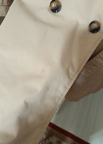 Bej Düğmeli Midi Kadın Trençkot - Görsel 2