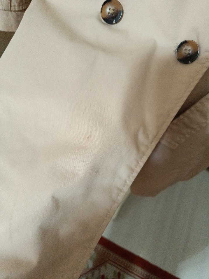 Bej Düğmeli Midi Kadın Trençkot - Görsel 2