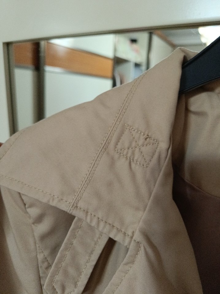 Bej Düğmeli Midi Kadın Trençkot - Görsel 5