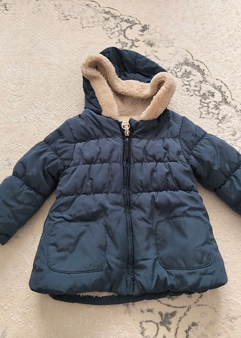 Kürklü Koyu Mavi Erkek Çocuk Mont - Görsel 4