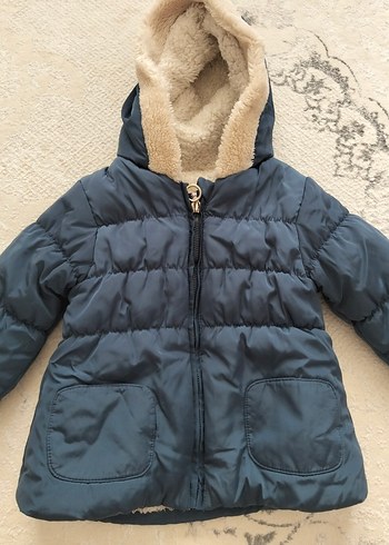 Kürklü Koyu Mavi Erkek Çocuk Mont - Görsel 3