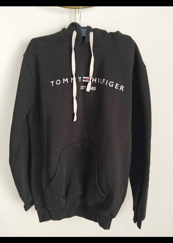 Tommy Hilfiger Siyah Kapüşonlu Sweatshirt