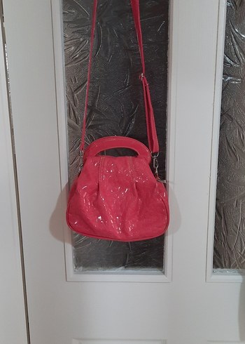Pembe Süet Kadın Çanta Fermuarlı