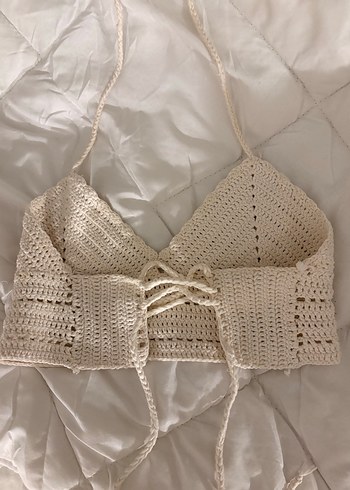 Bej Bohem Tarz Örgü Bralet - Görsel 2