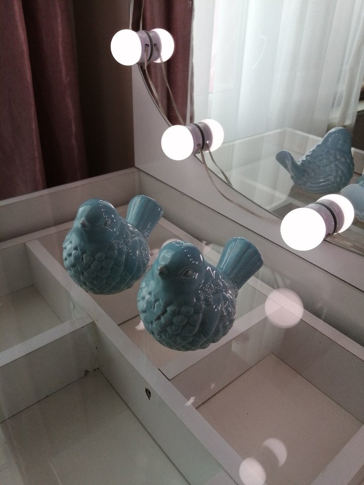 Turkuaz Renkli Kuş Figürin 2 adet - Görsel 2