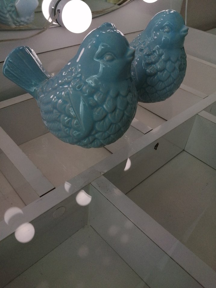 Turkuaz Renkli Kuş Figürin 2 adet - Görsel 5