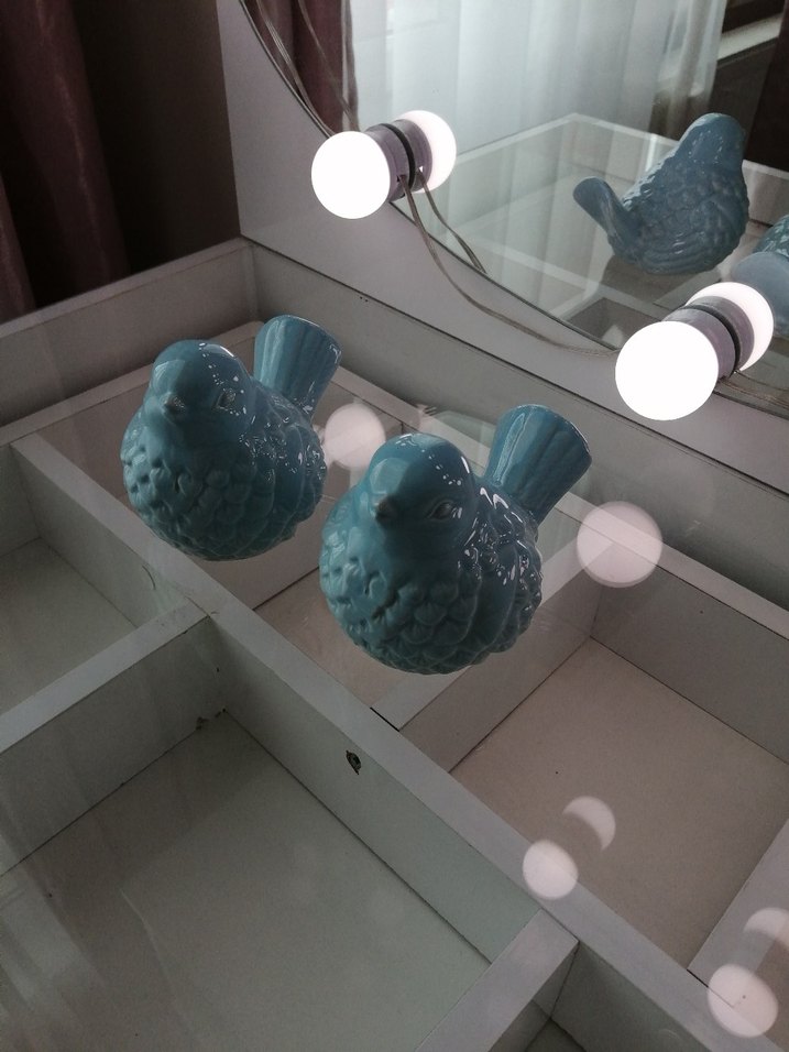 Turkuaz Renkli Kuş Figürin 2 adet - Görsel 4